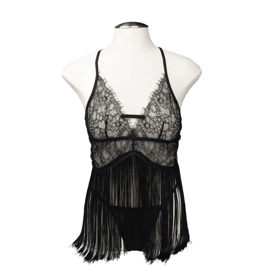 Fringe Fantasy Lingerie Set Black