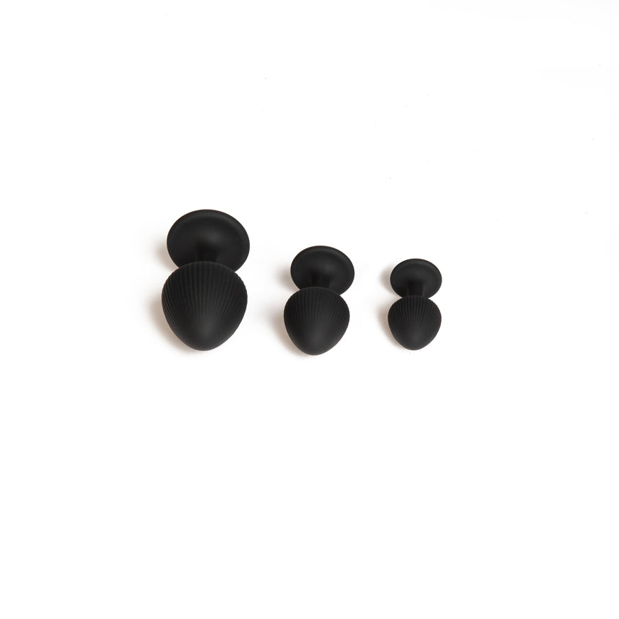 Silicone Anal Plug Set Black